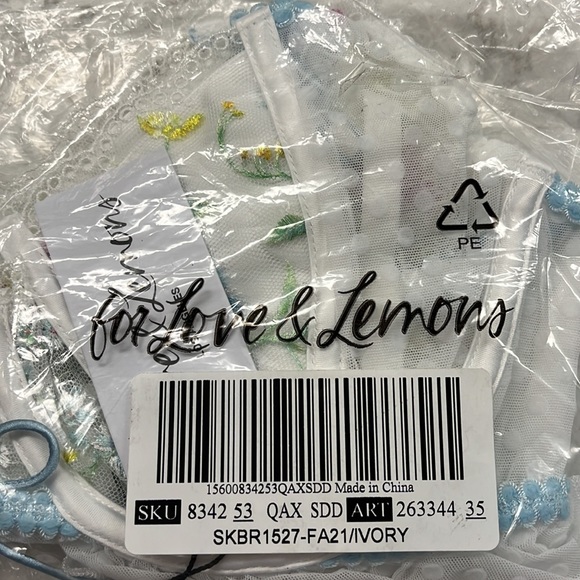 🍋 2PC Panty & Bra. For Love and Lemons Midsummer Floral Set. - Picture 9 of 10